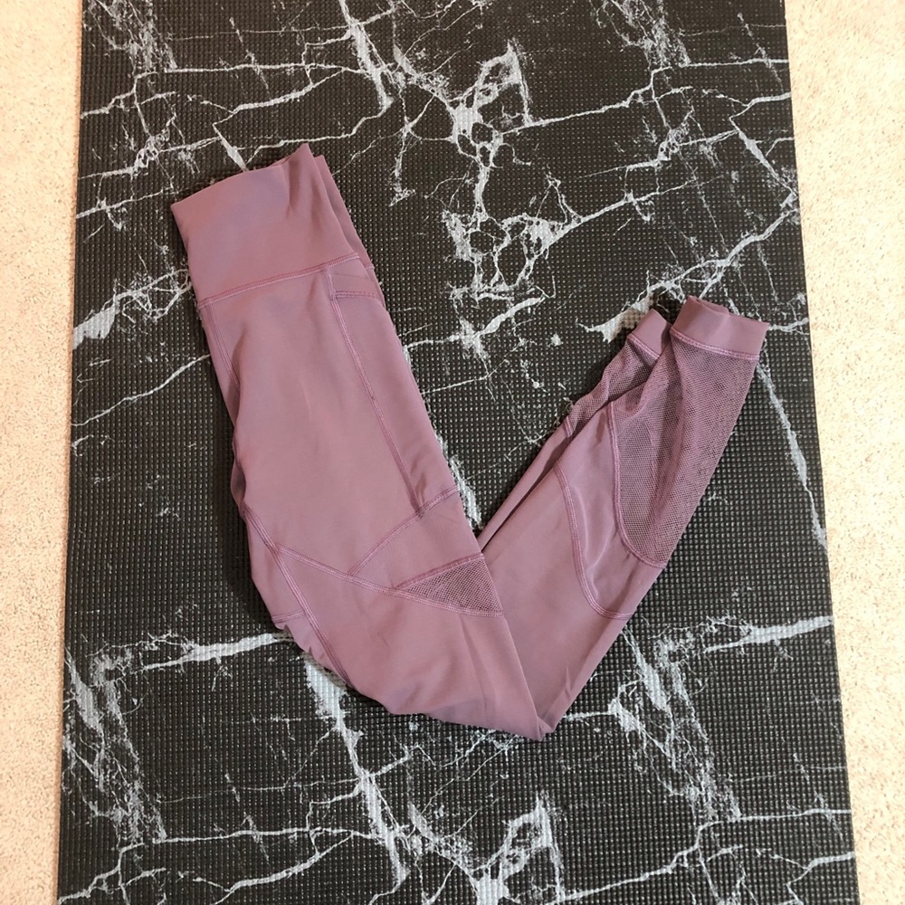 Lululemon Purple Leggings with Mesh